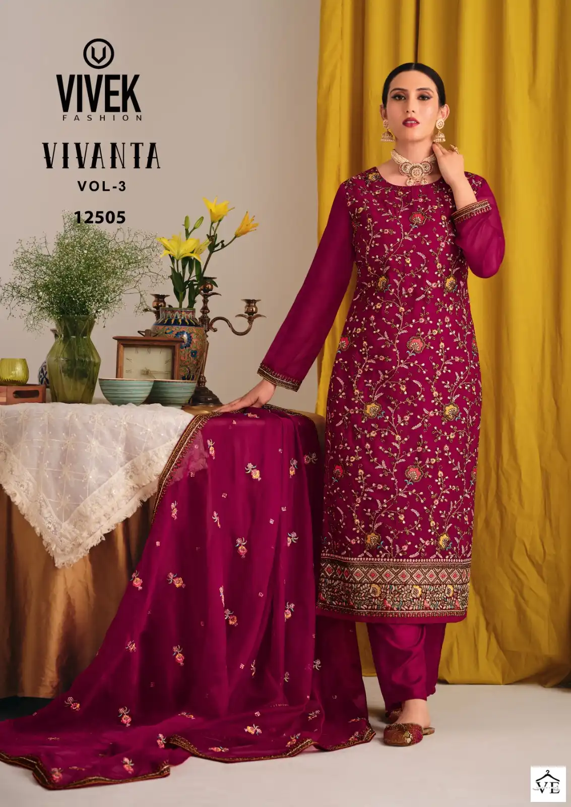 Vivek Vivanta 3 Crizal Organza Wholesale Designer Salwar Suit Catalog - Image 6