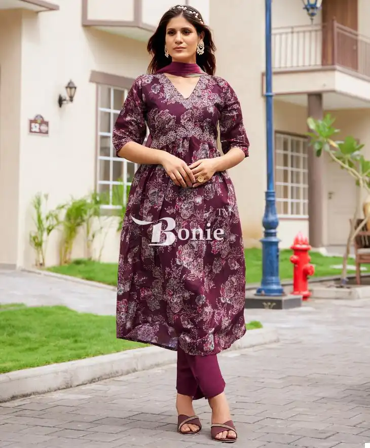 Bonie Aahana Vol 2 Heavy Chanderi Wholesale Readymade Suits Catalog - 7 Pcs Set