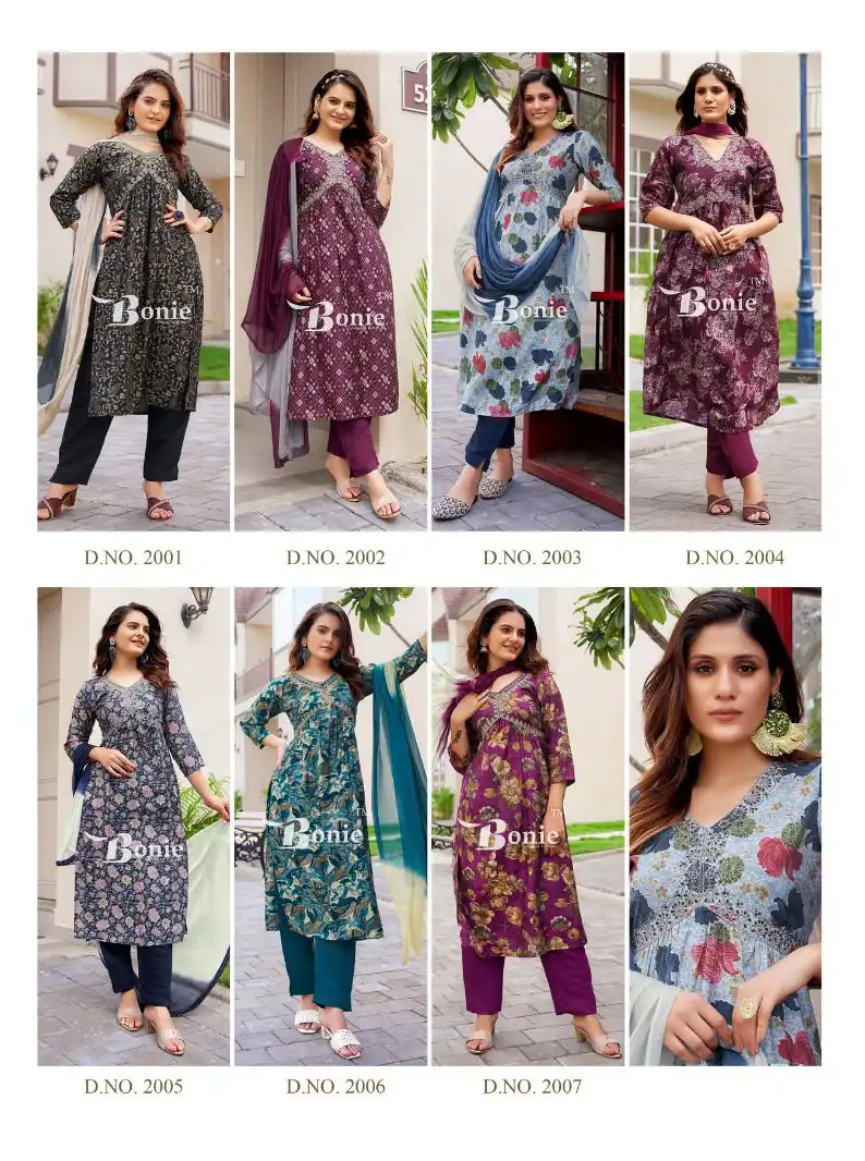 Bonie Aahana Vol 2 Heavy Chanderi Wholesale Readymade Suits Catalog - 7 Pcs Set - Image 7