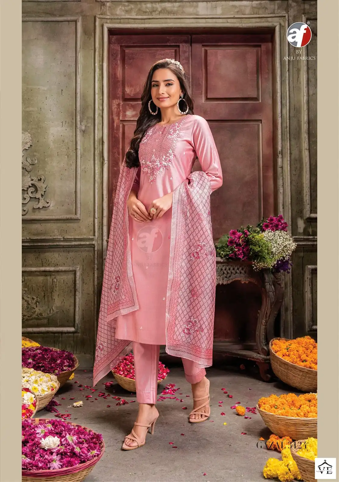 Anju Fabrics Gazal Vol 3 Viscose Wholesale Hand Work Designer Readymade Salwar Suit Catalog - Image 4