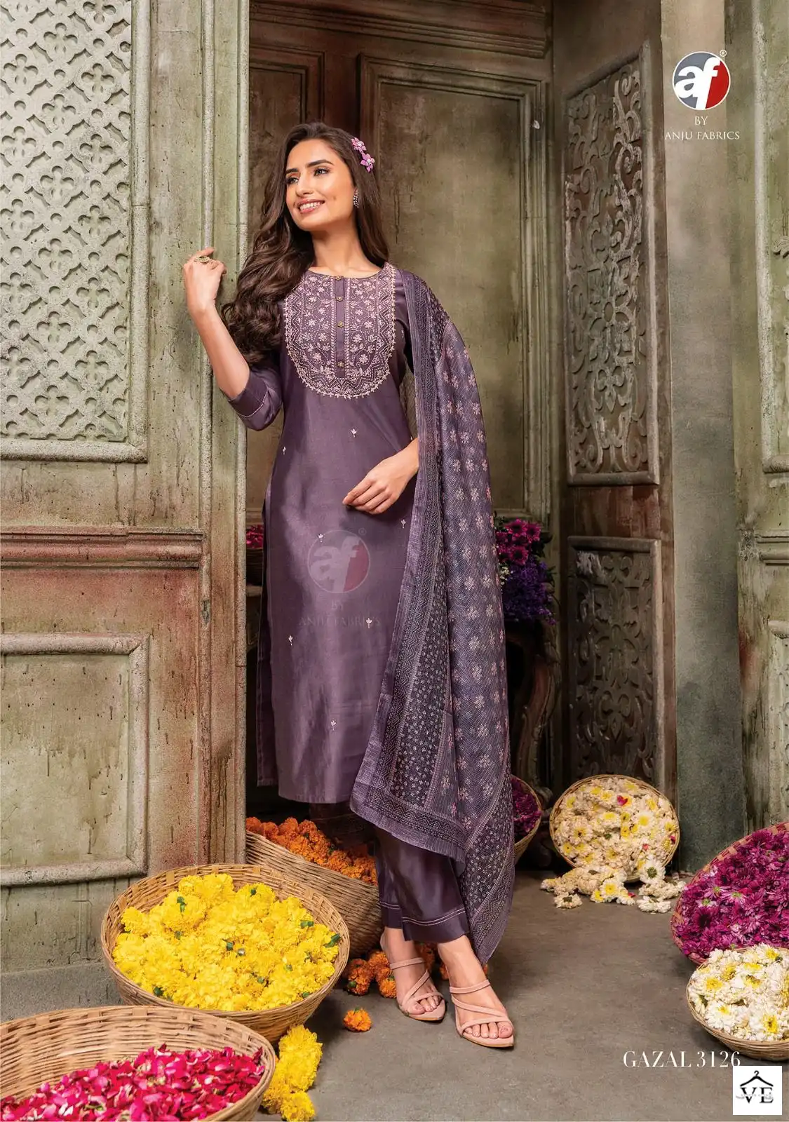 Anju Fabrics Gazal Vol 3 Viscose Wholesale Hand Work Designer Readymade Salwar Suit Catalog - Image 6