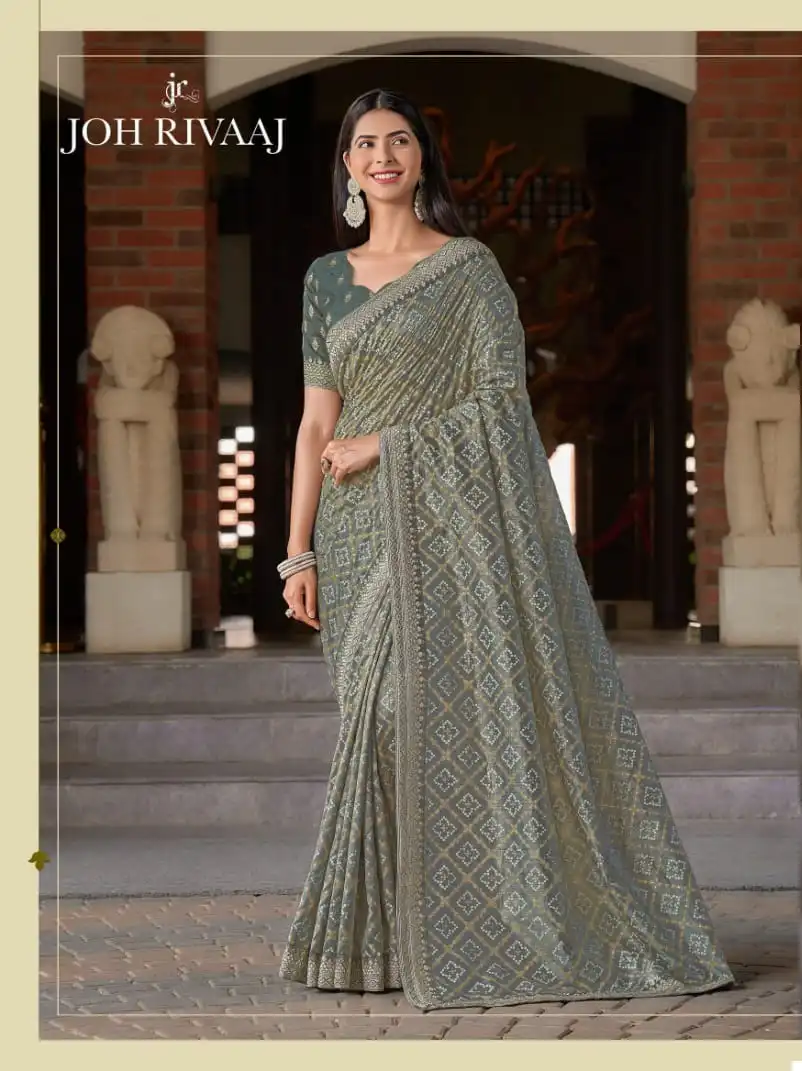 Joh Rivaaj Jacala Vol-630 Fancy Wholesale Saree Catalog - Image 5