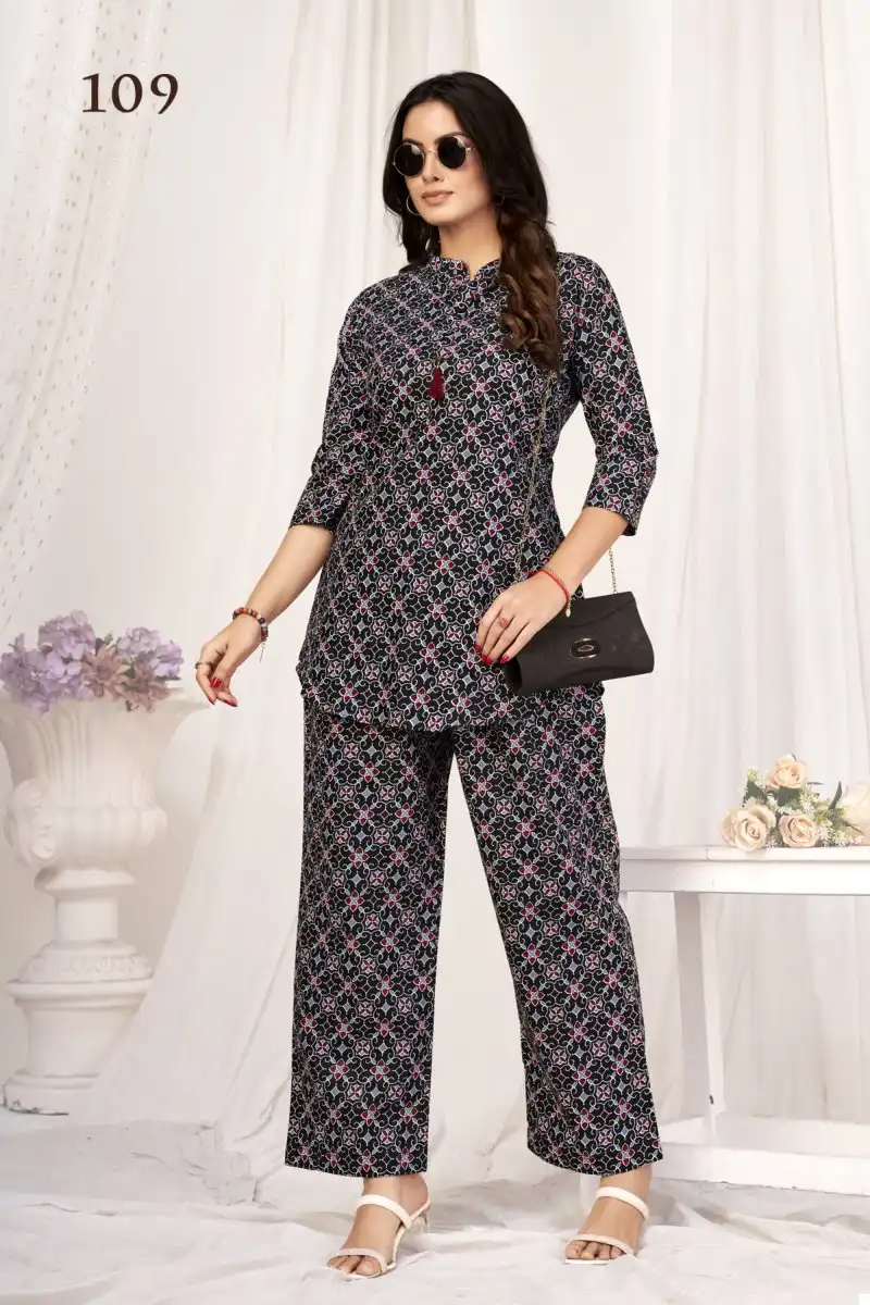 Readymade Cotton Printed Kurta Pant (Kurti Pant or Kameez Pant) Set for  Women L Size - Prabha Threads