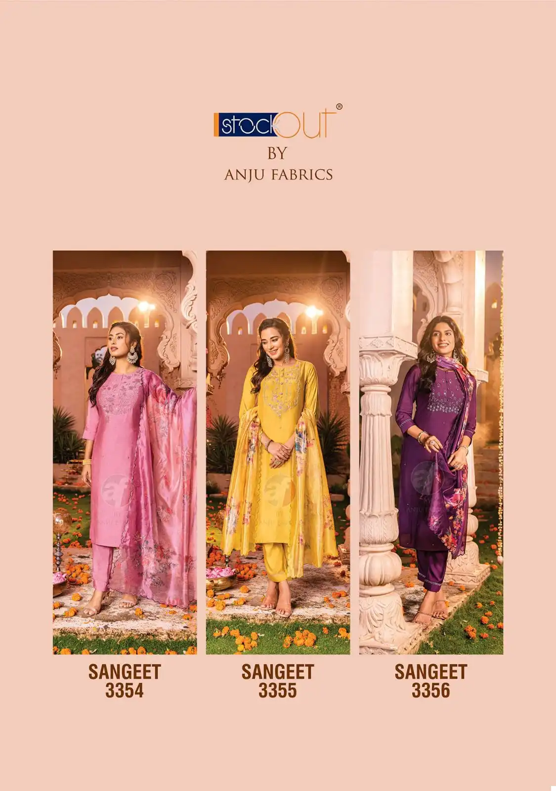 Anju Fabrics Sangeet Vol 4 Pure Viscose Modal Wholesale Designer Readymade Salwar Suit Catalog - Image 7
