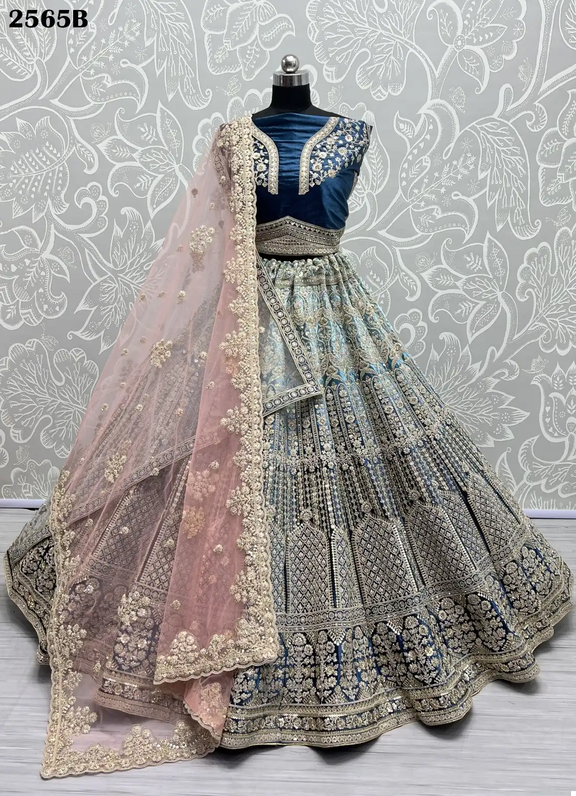 Grey Color Indian Bridal Wedding Designer lehenga choli for Women with  sequence embroidery work. - sethnik.com