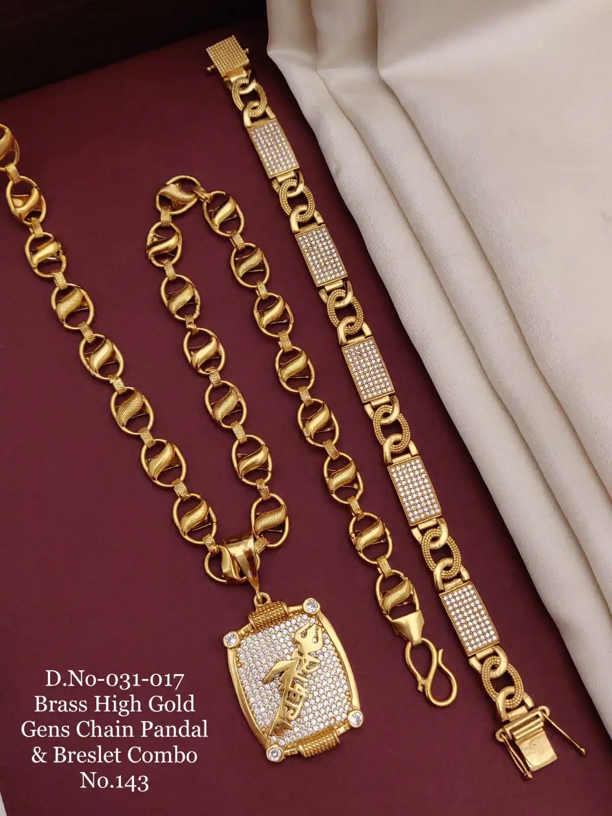 Mens gold chain 2024 with pendant