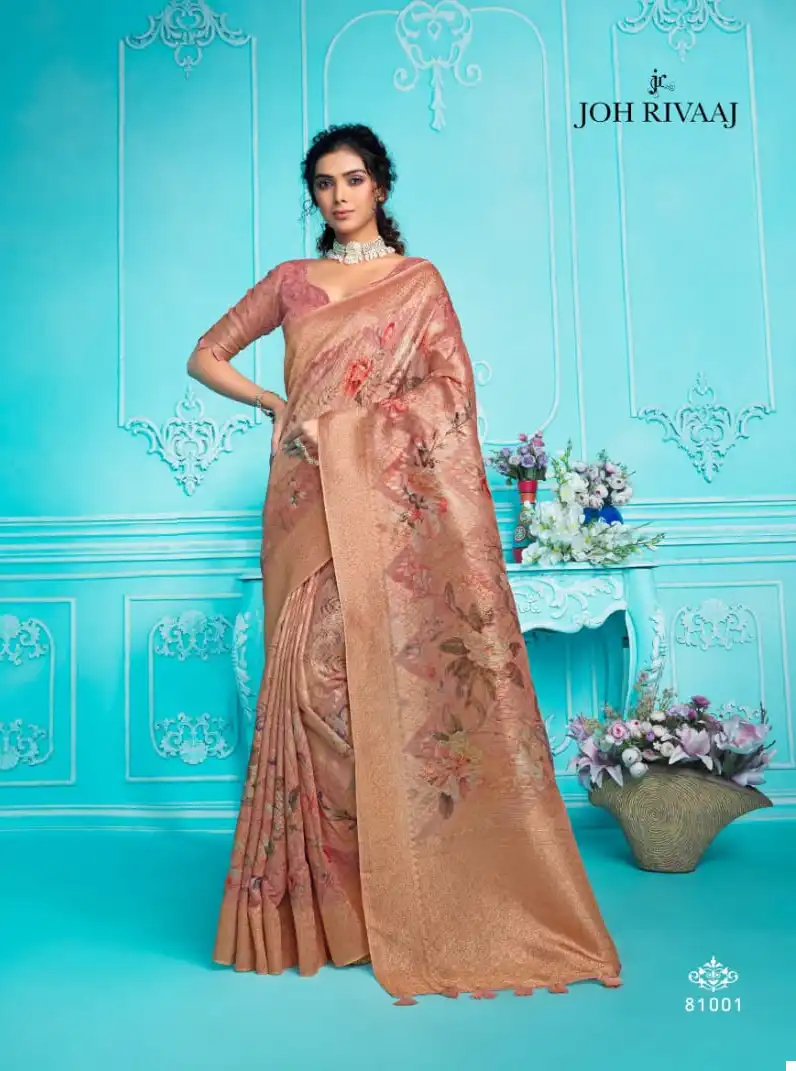 Joh Rivaaj Jarosa Organza Wholesale Fancy Sarees - Image 10