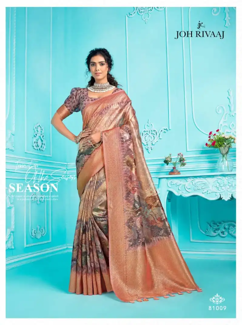 Joh Rivaaj Jarosa Organza Wholesale Fancy Sarees - Image 2