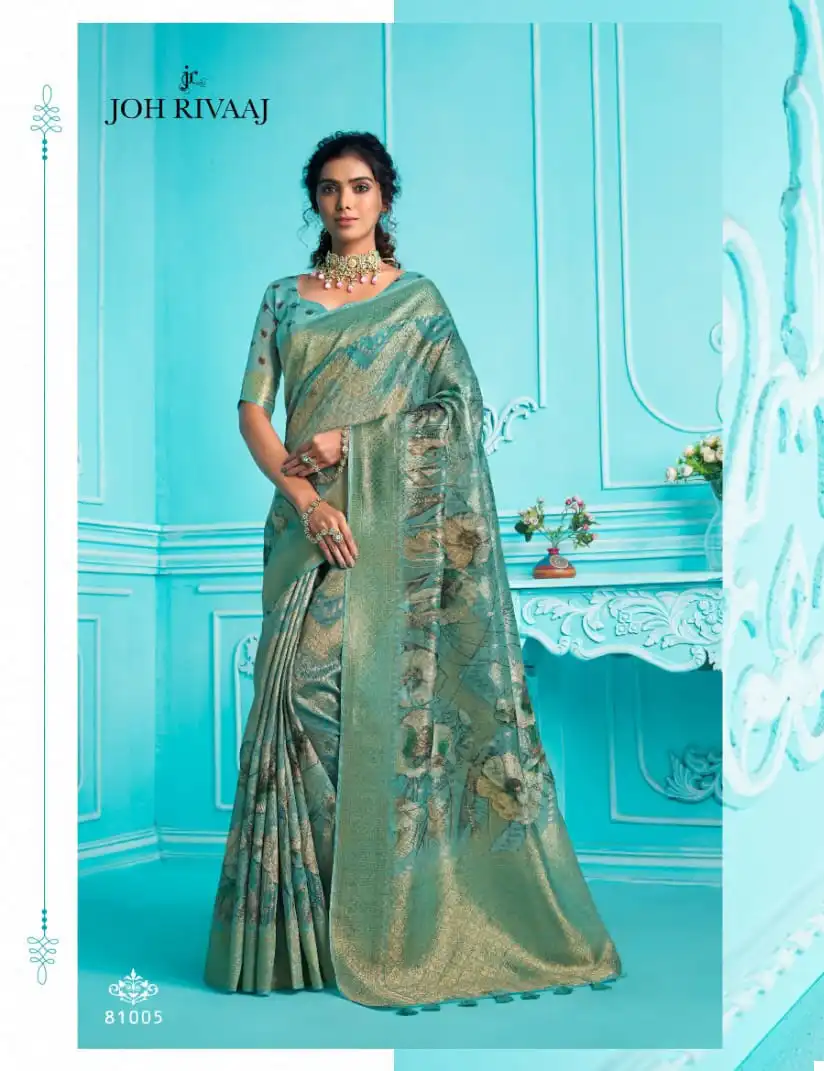 Joh Rivaaj Jarosa Organza Wholesale Fancy Sarees - Image 4