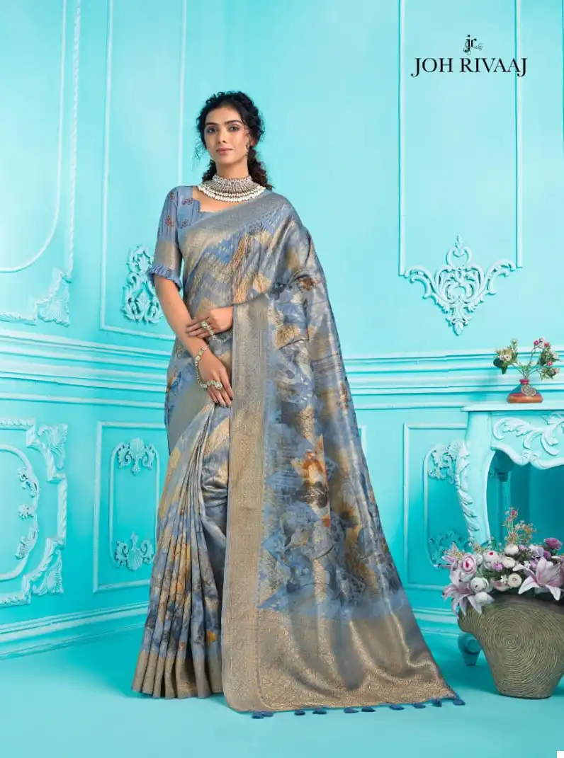 Joh Rivaaj Jarosa Organza Wholesale Fancy Sarees - Image 5