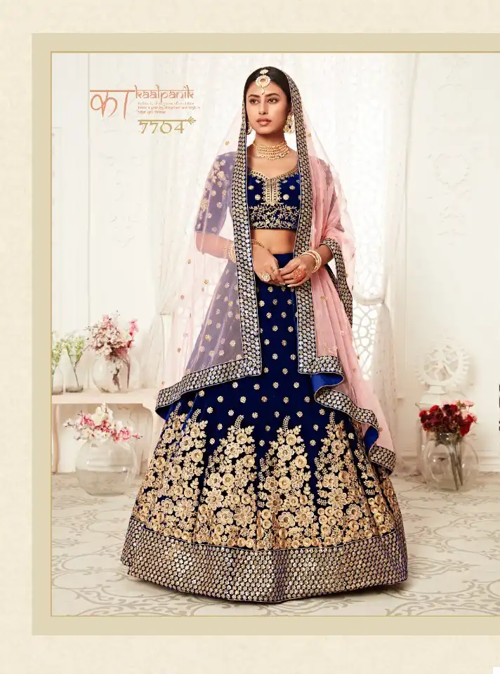 Zeel Traditional Vol-2 Velvet Wholesale Designer Lehenga Catalog - Image 2