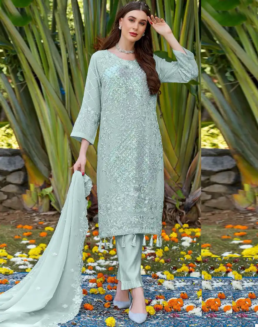 Buy Georgette Pakistani Suit Design Wholesale Catalog 2023
