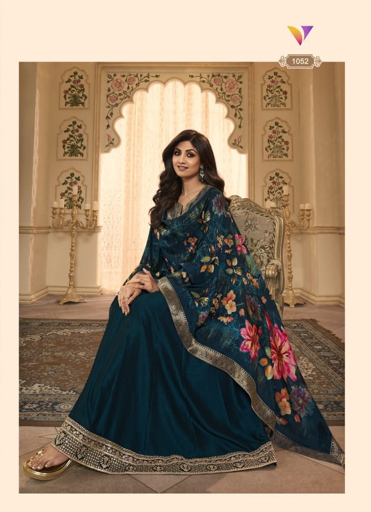 Buy Intriguing Print Work Multi Colour Bhagalpuri Silk Anarkali Salwar  Kameez | Designer Suits