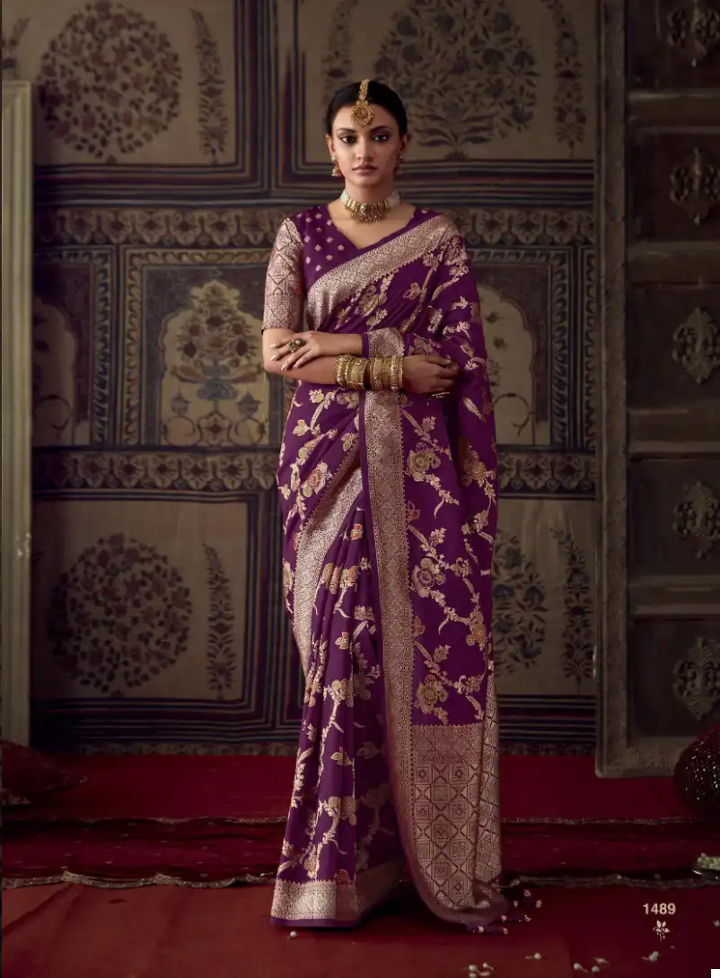 Banarasi Silk Saree - Buy Pure Banarasi Silk Sarees Online| Designer sari |  Samyakk