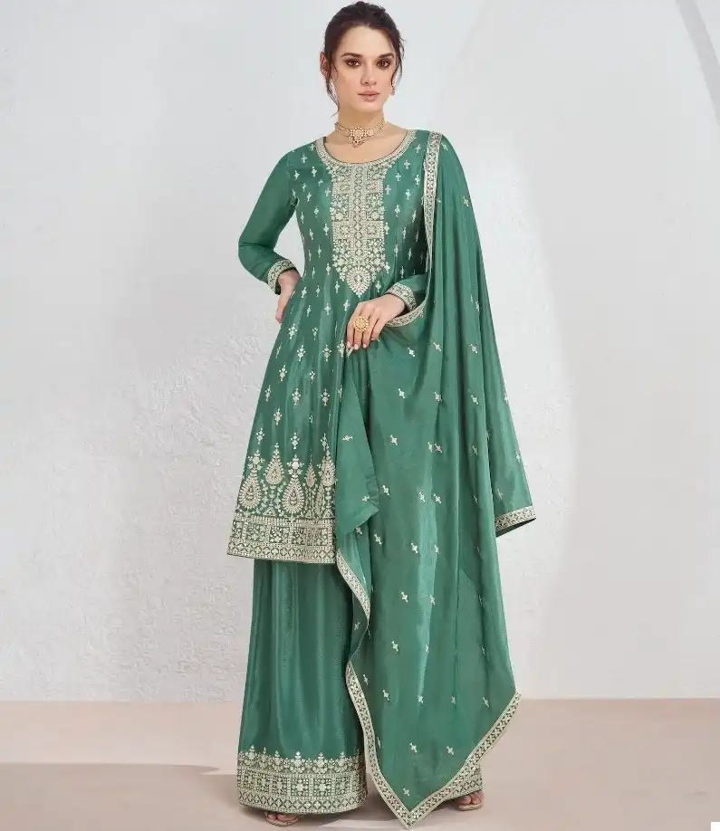 Aashirwad Volna Premium Chinnon Silk Wholesale Salwar Suit