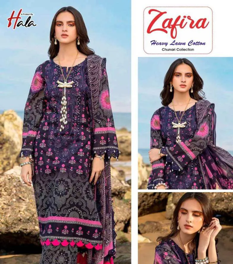 Hala Zafira Vol1 Lawn Cotton Wholesale Pakistani Salwar Suit Collection
