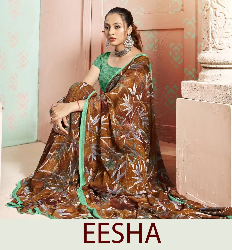 Vallabhi Print Eesha Georgette Fancy Sarees Collection