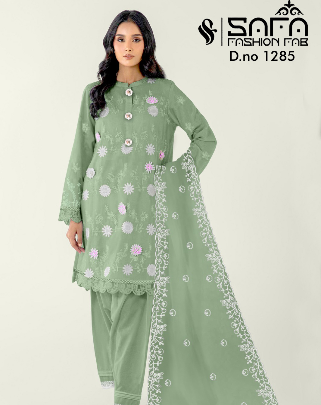 Safa Fashion Fab 1285 Georgette Wholesale Pakistani Readymade Salwar Suit Collection
