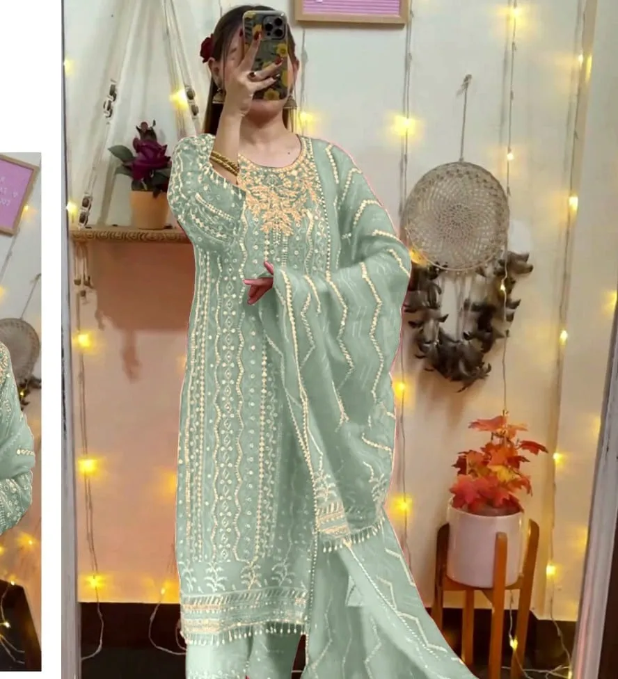 Anamsa 518 Georgette Wholesale Pakistani Salwar Suit Collection