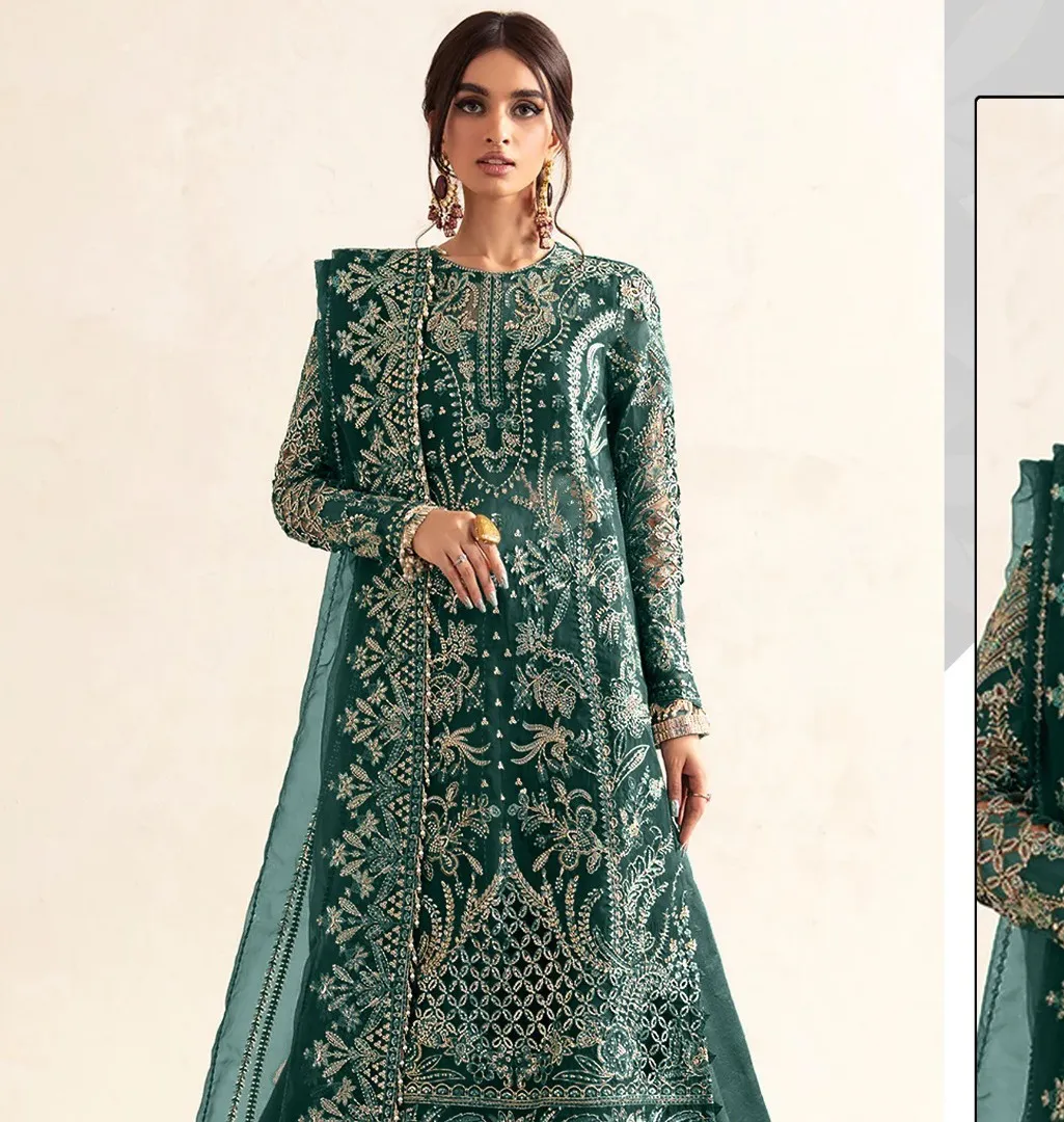 Fepic C 1758 Organza Wholesale Pakistani Salwar Suit Collection