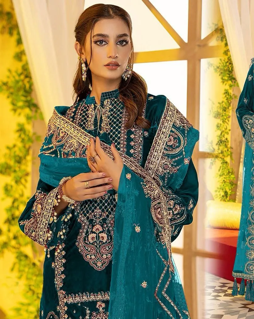 Fepic V 17011 Velvet Wholesale Pakistani Salwar Suit Collection