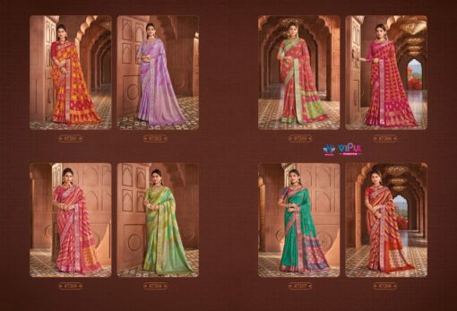 Vipul Angora Silk Wholesale Fancy Sarees Collection - Image 5