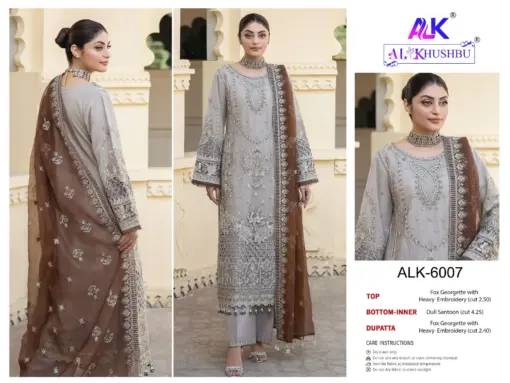 AlKhushbu Agha Noor-Vol-2 Georgette Wholesale Pakistani Salwar Suit Collection - Image 3