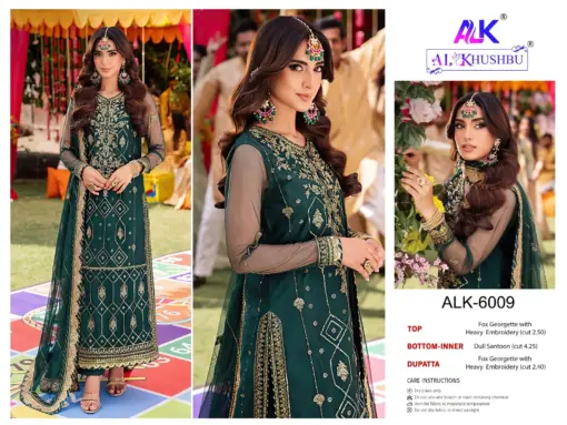 AlKhushbu Zahra Rubab Vol 3 Georgette Wholesale Pakistani Salwar Suit Collection - Image 3