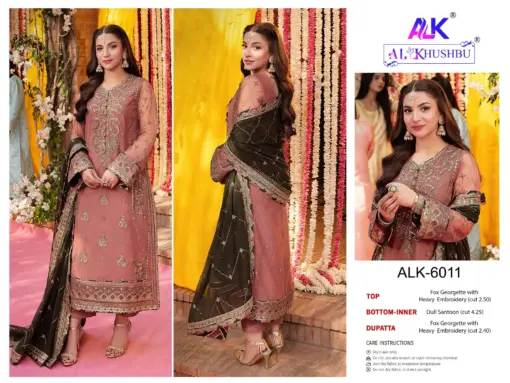 AlKhushbu Zahra Rubab Vol 3 Georgette Wholesale Pakistani Salwar Suit Collection - Image 4