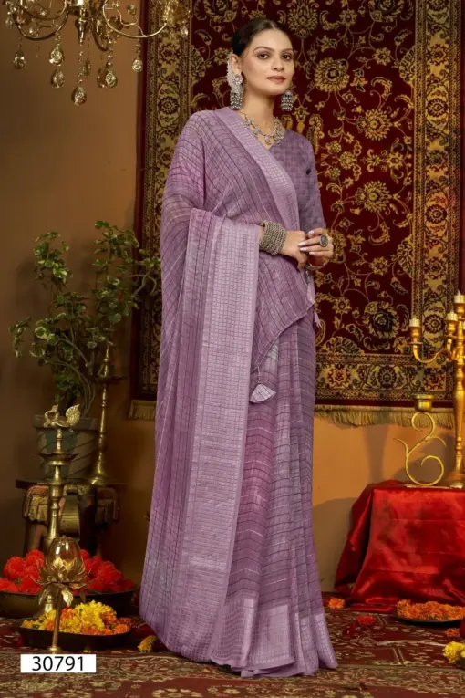 Vallabhi Prints Krupanshi Georgette Wholesale Fancy Sarees Collection - Image 6