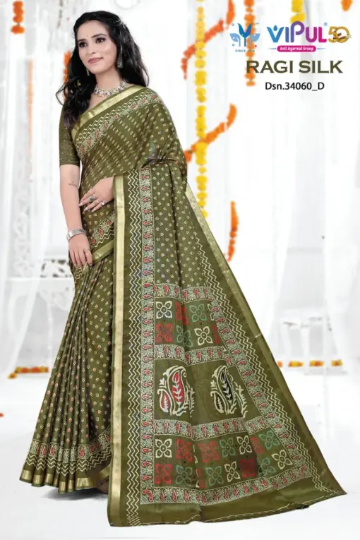Vipul 34060 Colour's Fancy Wholesale Fancy Sarees Collection - Image 2