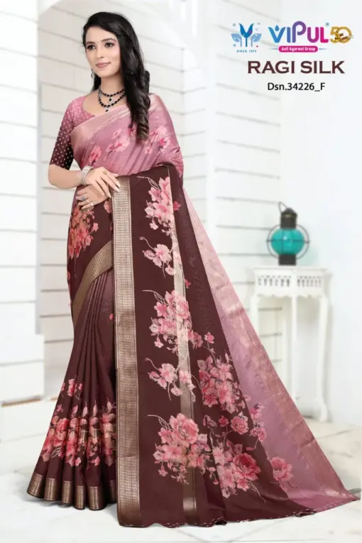 Vipul 34226 colour's Silk Wholesale Fancy Sarees Collection - Image 4