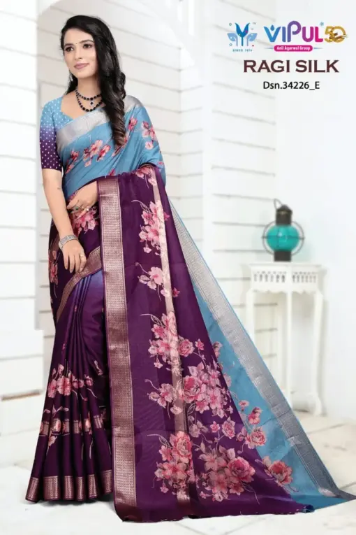 Vipul 34226 colour's Silk Wholesale Fancy Sarees Collection - Image 5