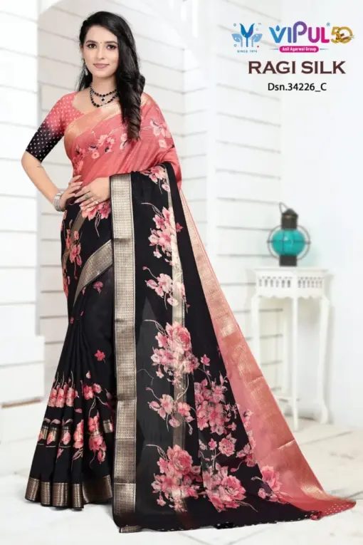 Vipul 34226 colour's Silk Wholesale Fancy Sarees Collection - Image 8