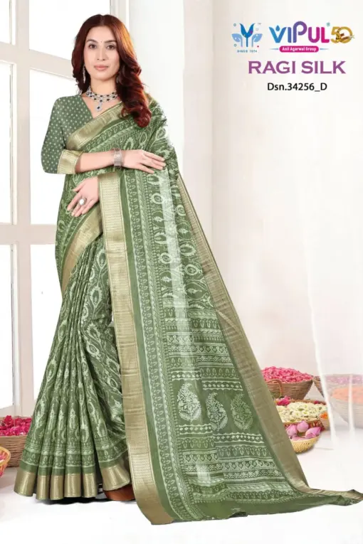 Vipul 34256 colour's Silk Wholesale Fancy Sarees Collection - Image 3