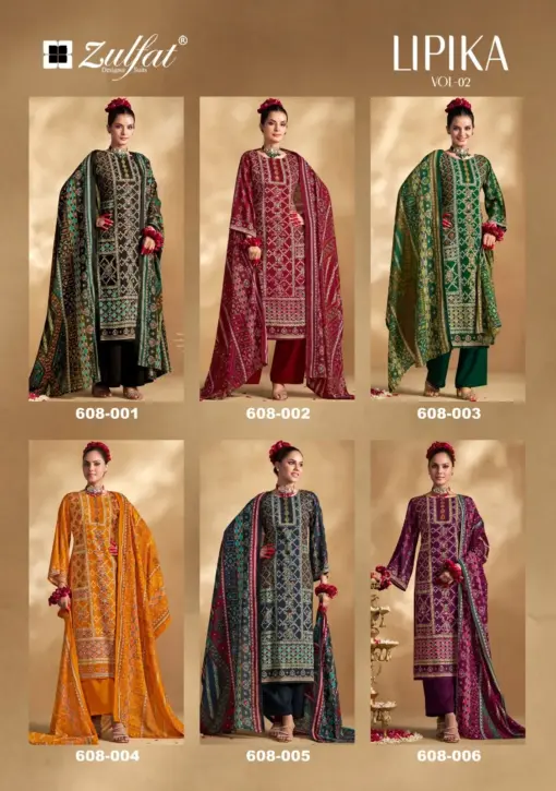 Zulfat Lipika Vol 2 Viscose Rayon Wholesale Pakistani Salwar Suit Collection - Image 2