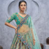 Graceful Green Art Silk Bridal Lehenga Thread and Sequin Work