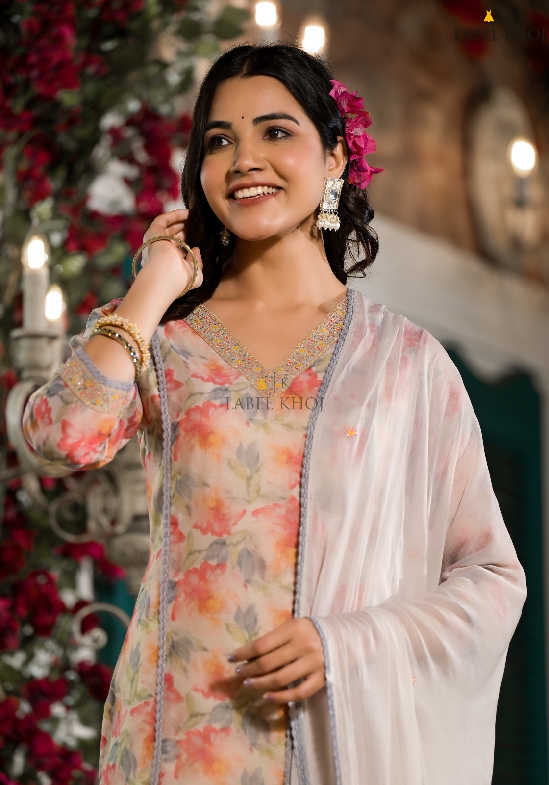 Label Khoj 9610 Chanderi Silk Print Wholesale Readymade Salwar Suit Catalog