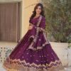 ZSR Heavy Faux Designer Georgette Gown With Embroidery & Sequence Work