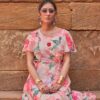 Anju Fabric Coral Charm Vol 5 Premium Chiffon Floral One-Piece Collection