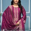 IBIZA Espresso Pure Banglory Silk Jacquard Embroidered Suit Collection