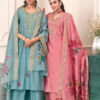Lily & Lali Nargis Embroidered Roman Butti Palazzo Salwar Suit Wholesale Catalog (1)