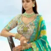 Tathastu Anaara Grey & Green Fancy Embrodered Designer Silk Lehenga Choli