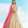 Tathastu Anaara Ivory & Pink Embroidered Designer Silk Lehenga Choli