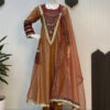 Flared Kali Velvet Embroidery Designer Suit