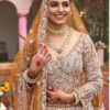 Vardan Golden Glam Embroidered Net Bridal Lehenga with Zari & Sequin Work