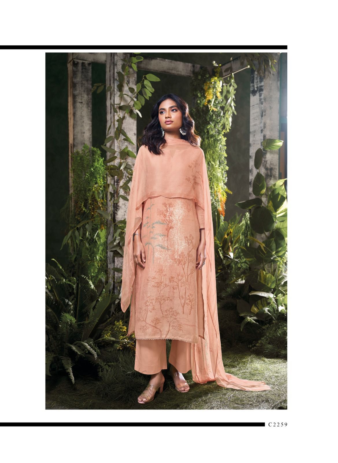 Ganga Omnia Premium Linen Salwar Suits Embroidery Wholesale Collection