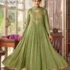 Rangoon Whiterose Chinon Embroidered Anarkali Salwar Suit Collection