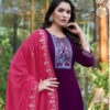 Vanishkan Palak Vol Vetikan Silk Kurti Pant Dupatta Set Straight Kurti Collection