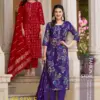 Radhika Lifestyle Alexa Vol 3 Vartican Silk Kurti Pant Dupatta Set Wholesale